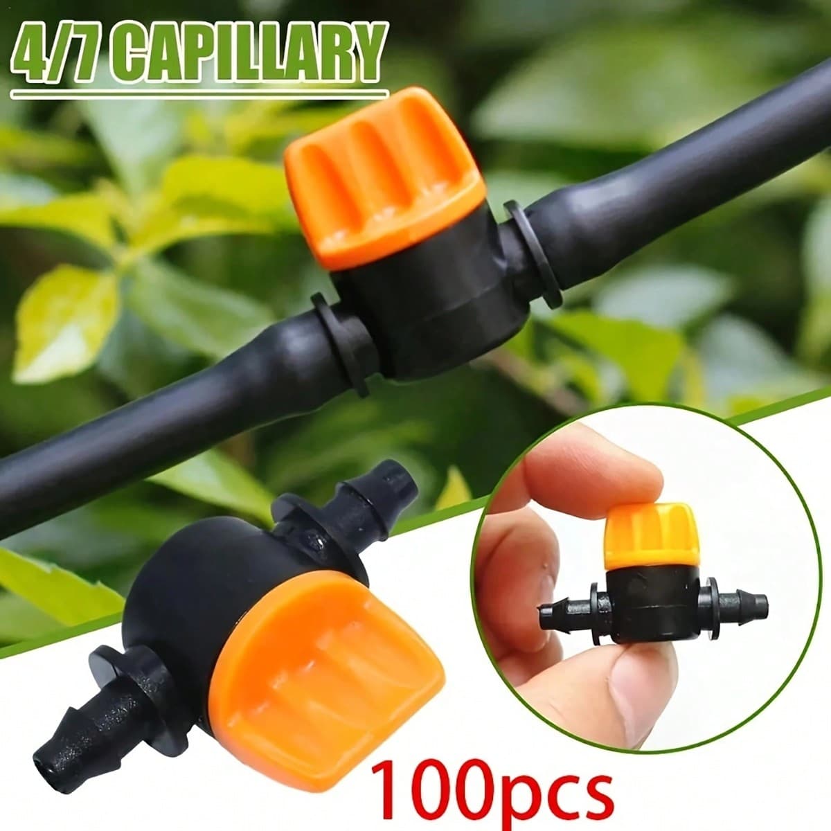 100 pièces Vanne dirrigation goutte à goutte 4/7MM Interrupteur dirrigation goutte à goutte, vanne miniaturisée dirrigation goutte à goutte pour