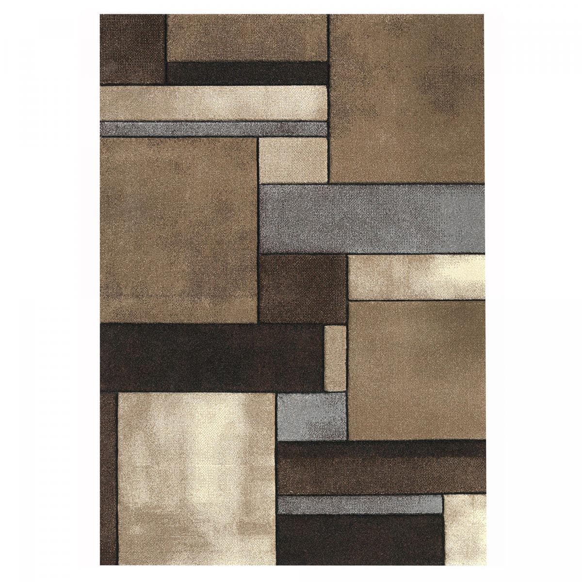 Tapis salon et chambre tissé motif géométrique LYN8 GEOME
